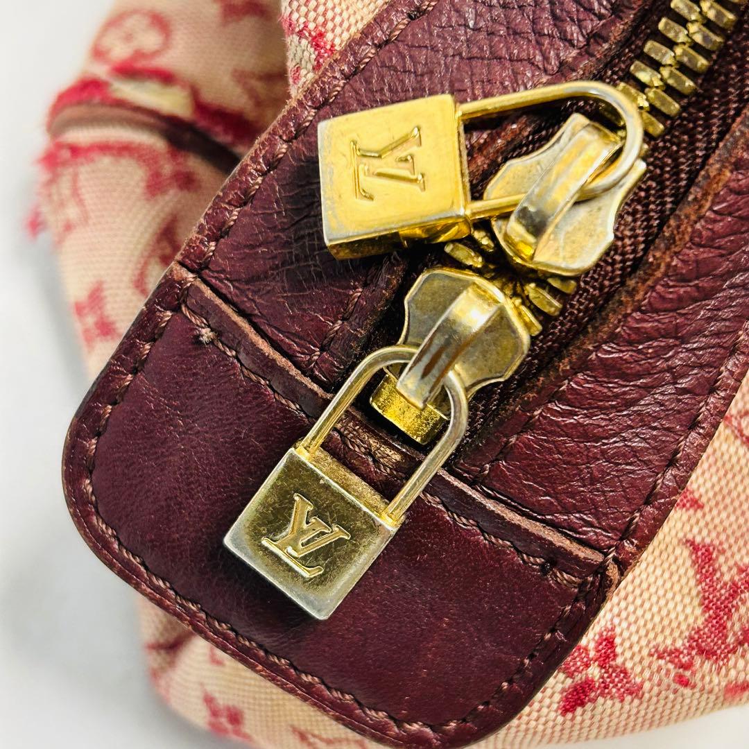 【ルイ ヴィトン】モノグラムミニ　ジョセフィーヌ　チェリー　破れ等なり