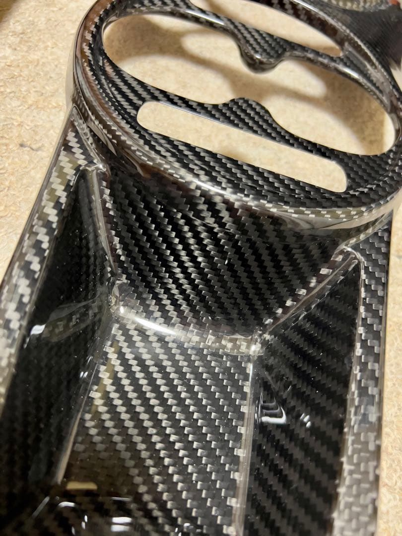 アバルト595/695 ドライカーボン製センターコンソールカバー　前後セット