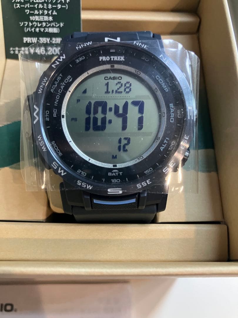 未使用！CASIO プロトレックPRW-35Y-2JF 電波ソーラー デジタル