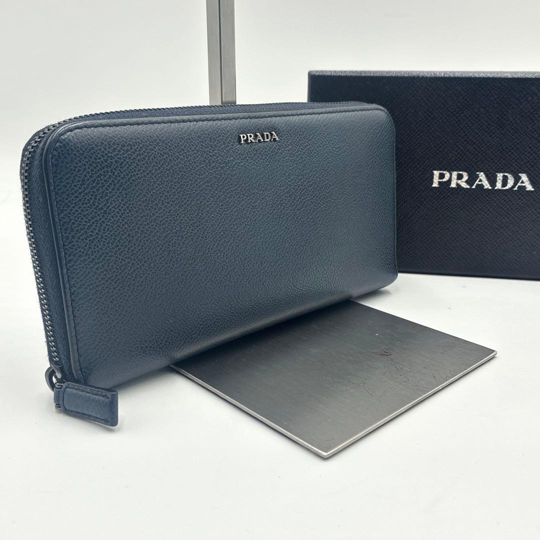 しのぶ　プラダ 長財布 ヴィッテロフェニックスレザー ネイビー