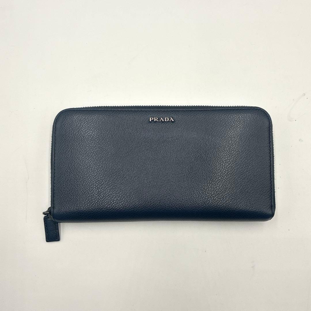 しのぶ　プラダ 長財布 ヴィッテロフェニックスレザー ネイビー