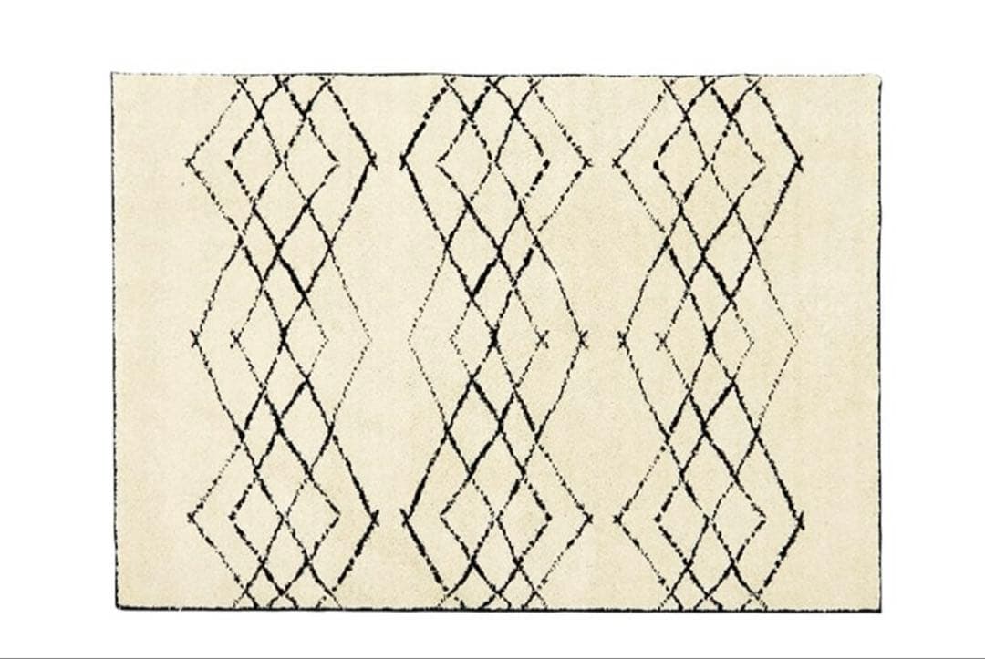 ＊いし＊【クリーニング済】unico HIMAYA ラグ200×140