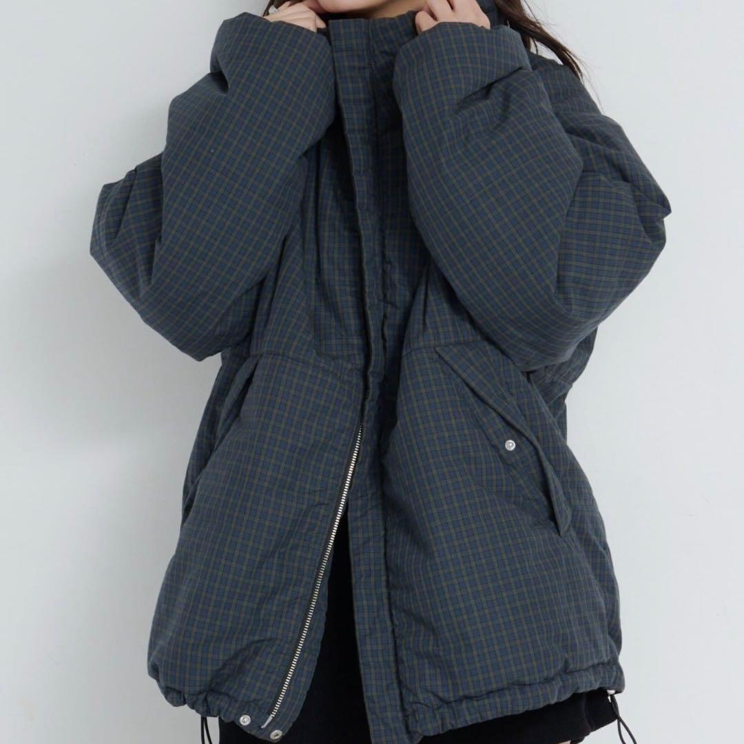 チェック中綿リバーシブルアウター Kastane