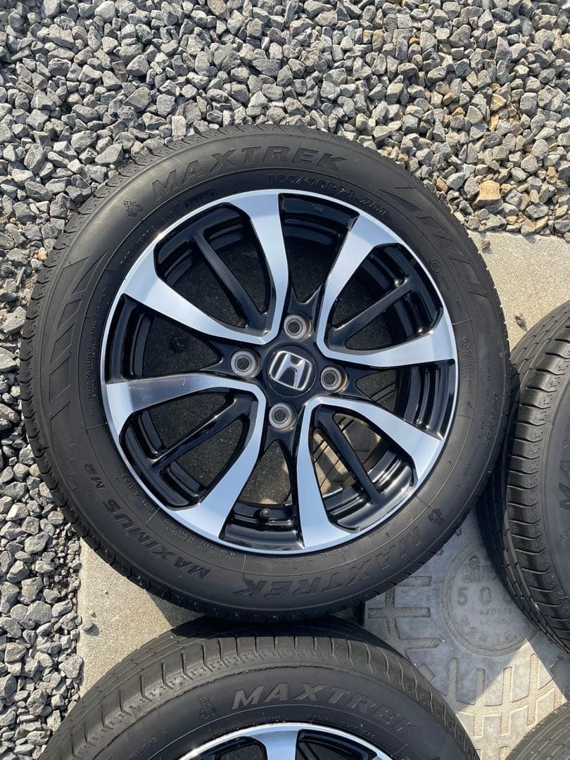 超バリ山タイヤ付 JF3純正 アルミホイール 4本155/65R14 N-BOX