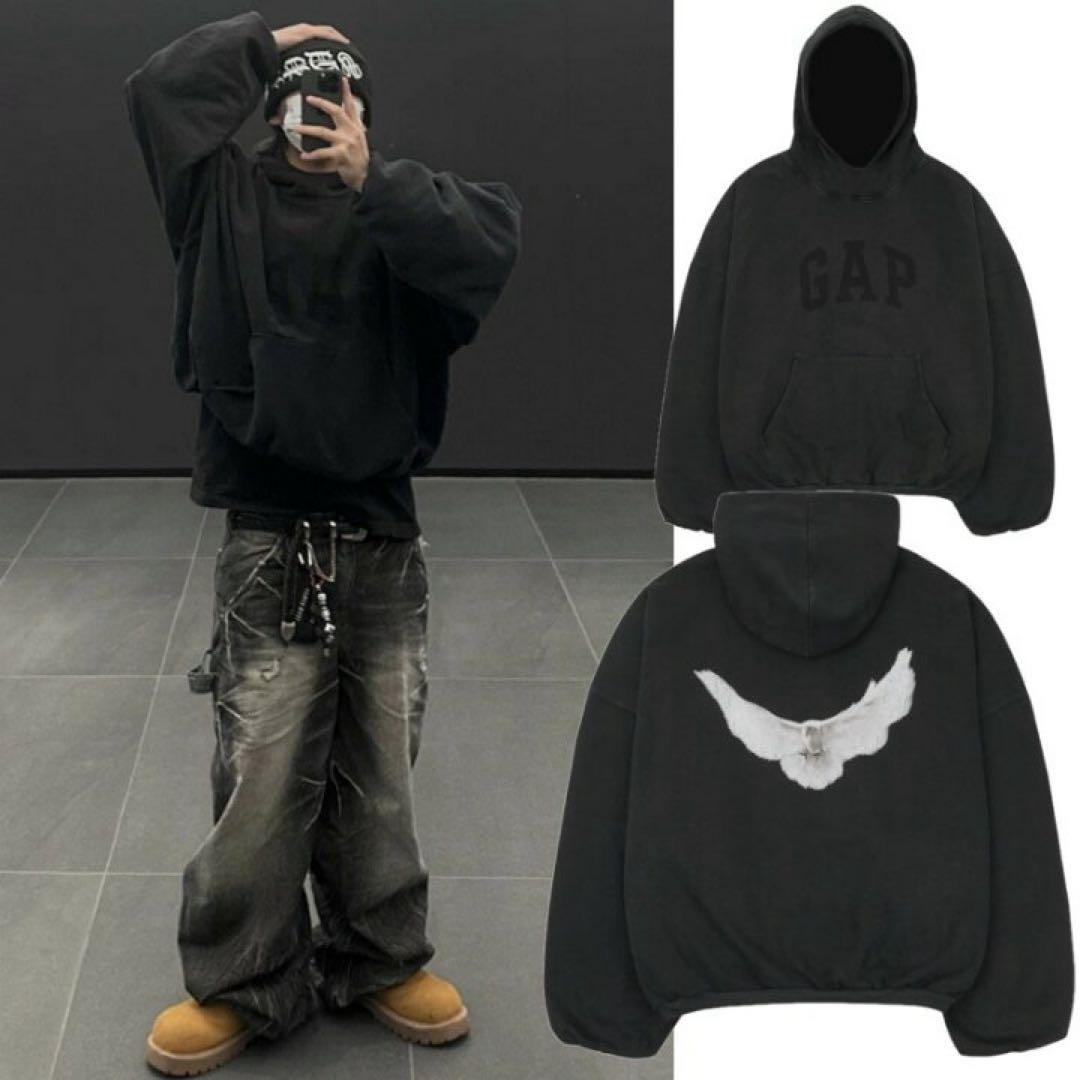 YEEZY x GAP x BALENCIAGA Doveフーディ ブラック