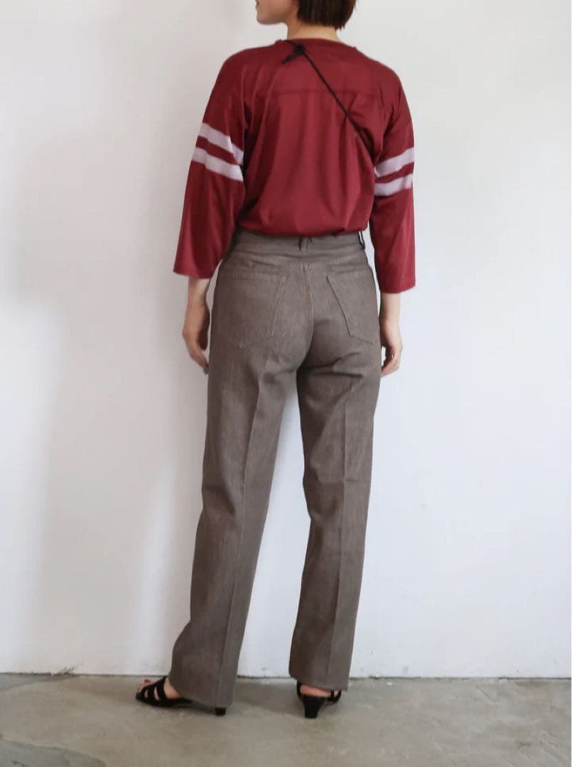 試着のみAURALEE HARD TWIST BROWN DENIM 5P 25