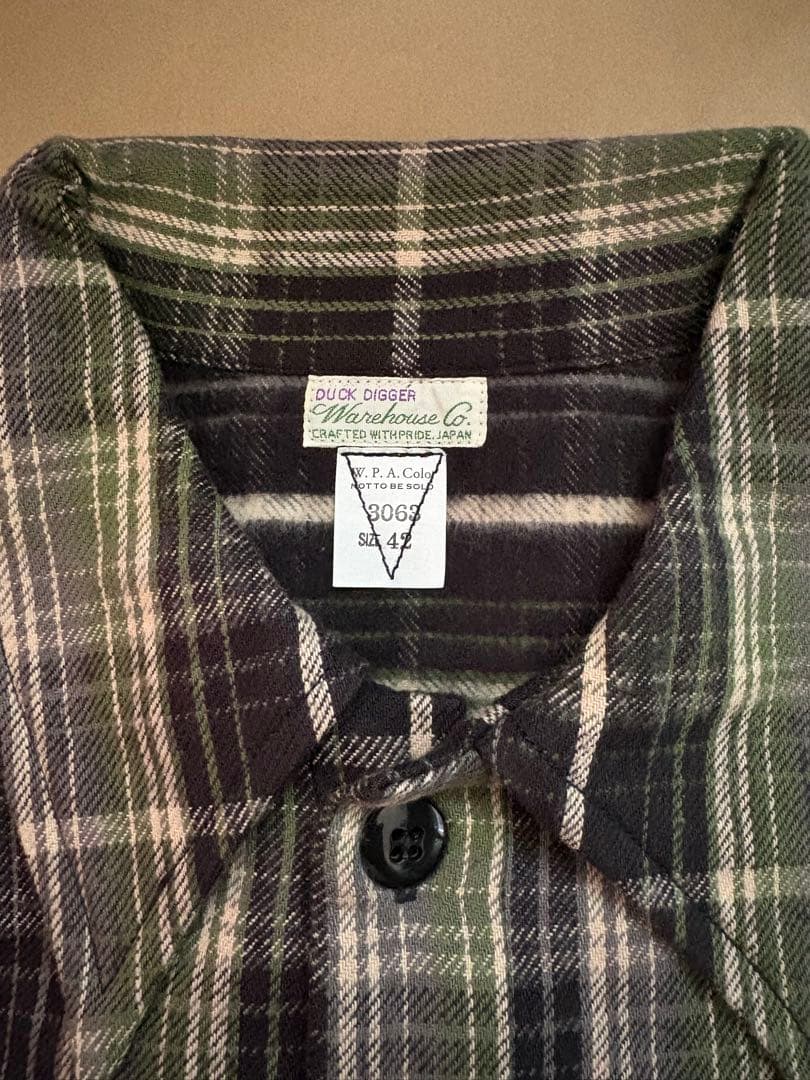 新品 ウエアハウス 3063 30周年 プルオーバー ネルシャツ 42 XL