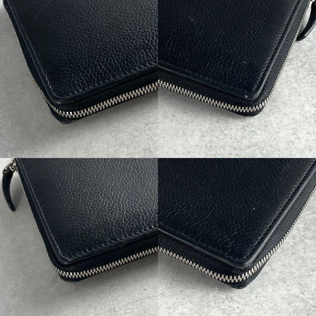 【美品】バレンシアガ 長財布 エブリデイ ロゴプリント ブラック