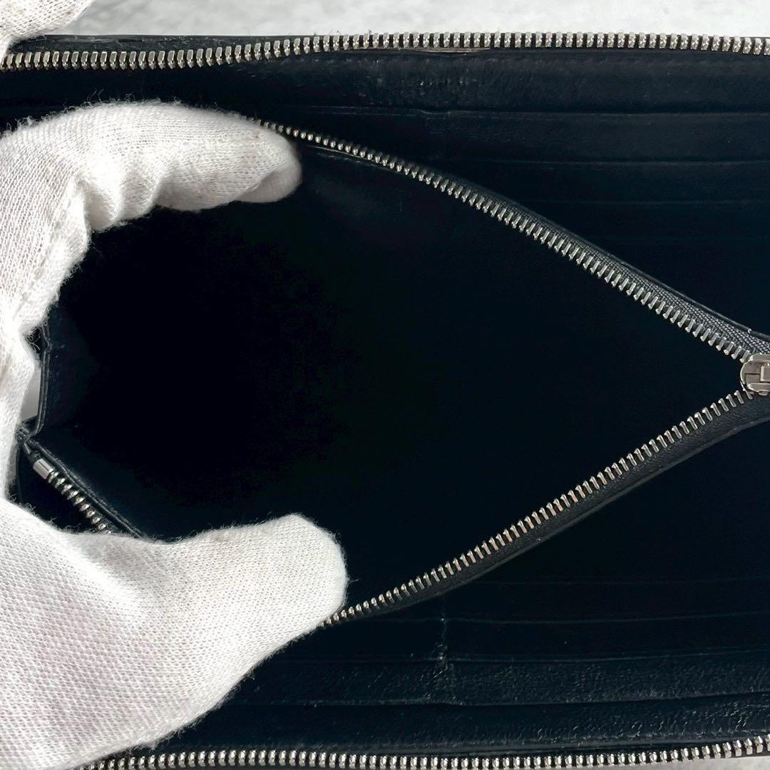 【美品】バレンシアガ 長財布 エブリデイ ロゴプリント ブラック