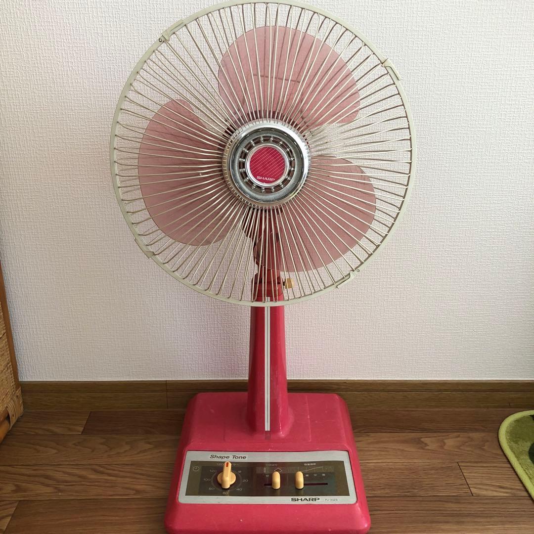 シャープ　扇風機　ピンク　昭和レトロ