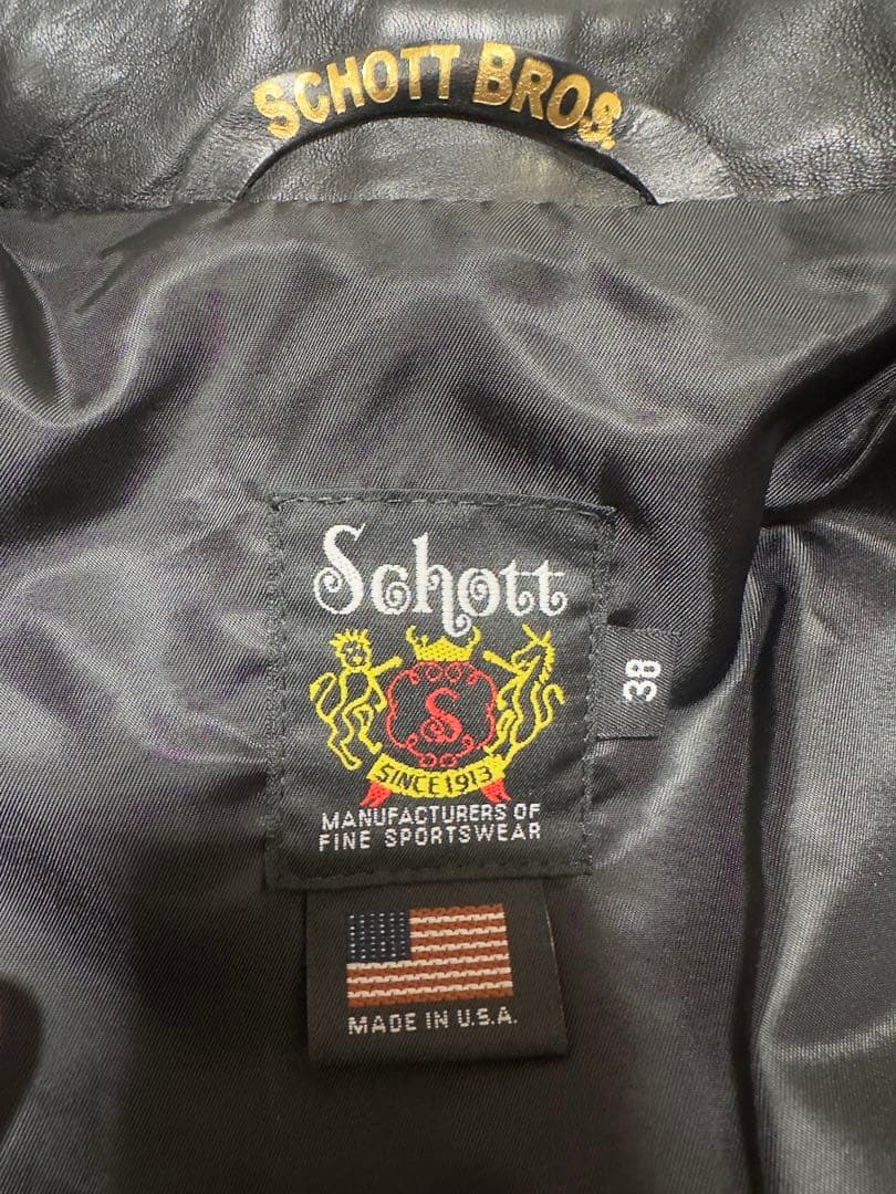 Schott（ショット）103US TRUCKER LEATHER JKT 38