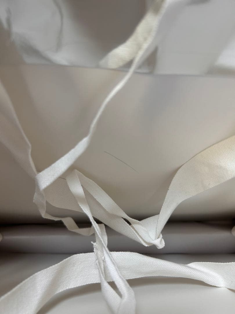 JIL SANDER+ ホワイト マフラー フリンジ付き