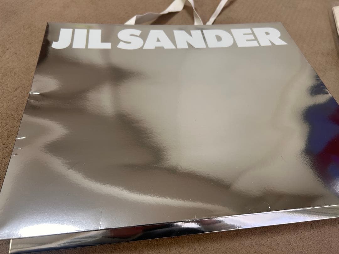 JIL SANDER+ ホワイト マフラー フリンジ付き
