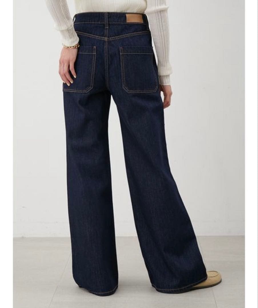 Mila Owen　パッチポケットデザインバギーデニムパンツ