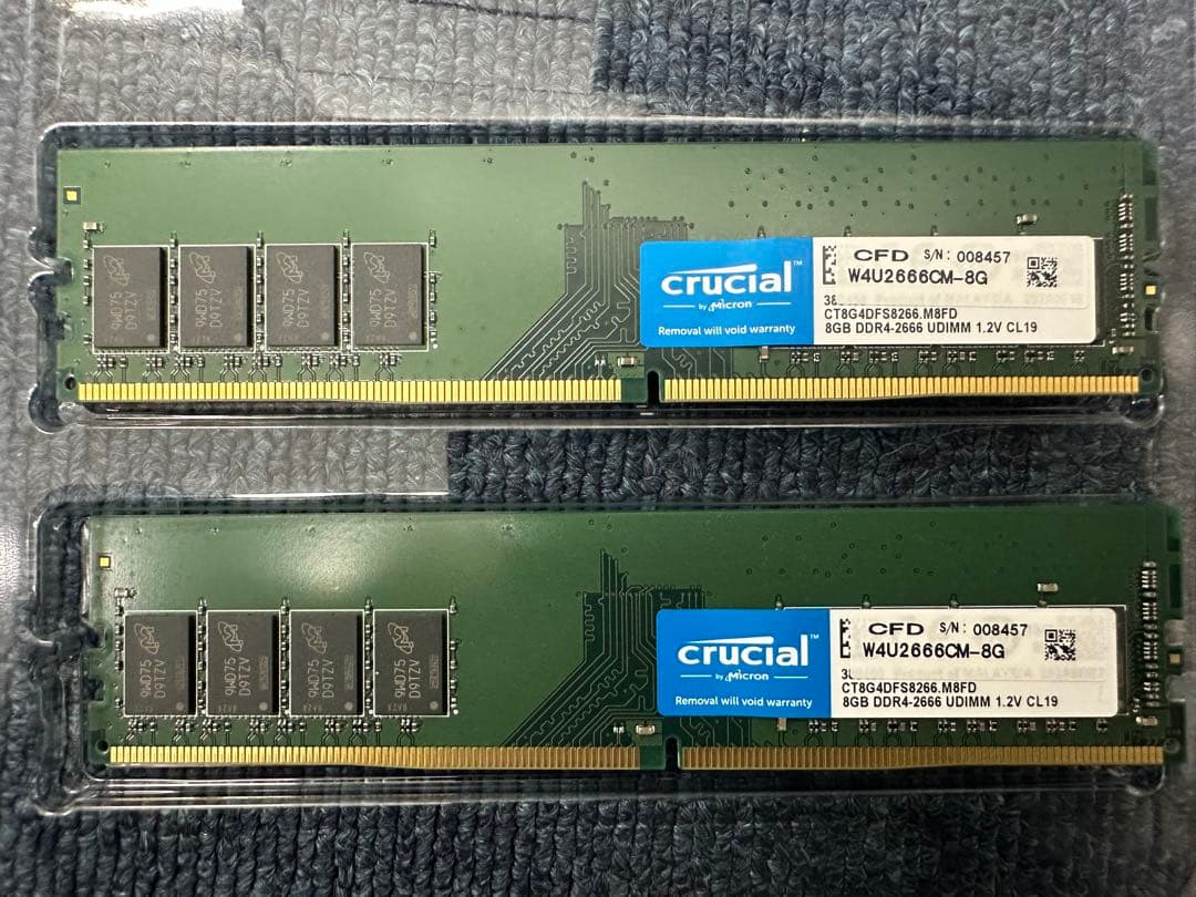 crucial DDR4 8GB 16GB メモリ4枚セット