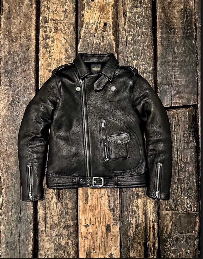 Fine Creek & Co. ワピチ（鹿）レザー ライダースジャケット 42