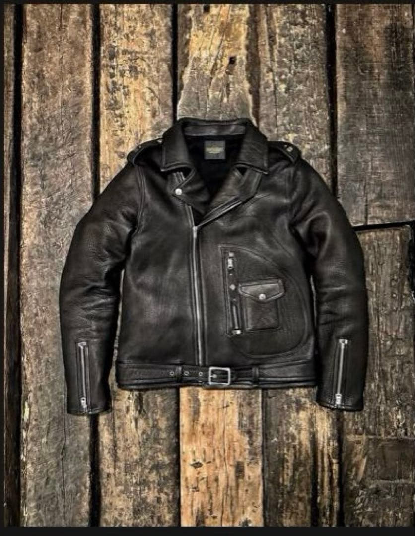 Fine Creek & Co. ワピチ（鹿）レザー ライダースジャケット 42