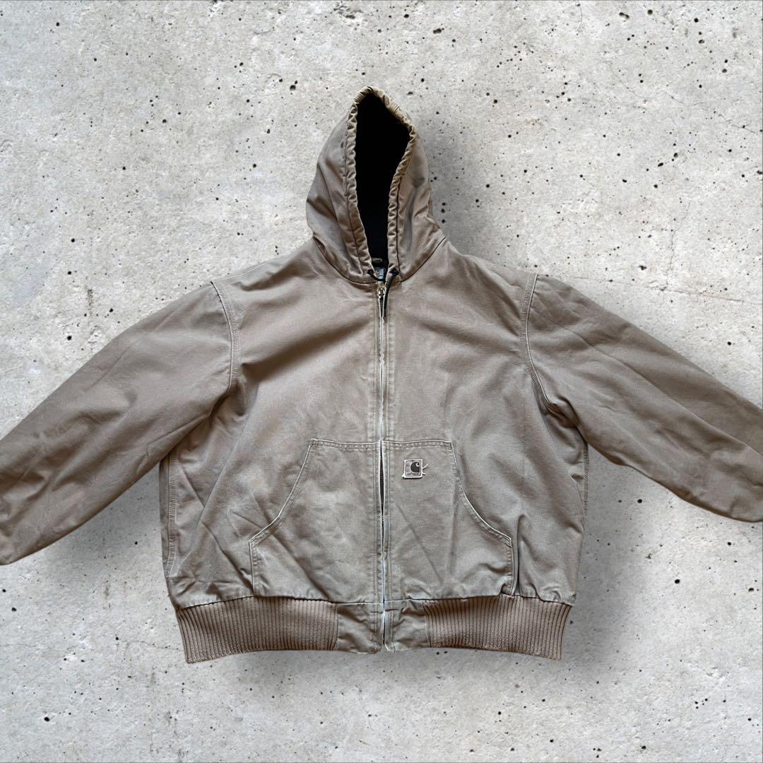 【00s】carharttアクティブジャケット　ダック地　身幅広め　フェード