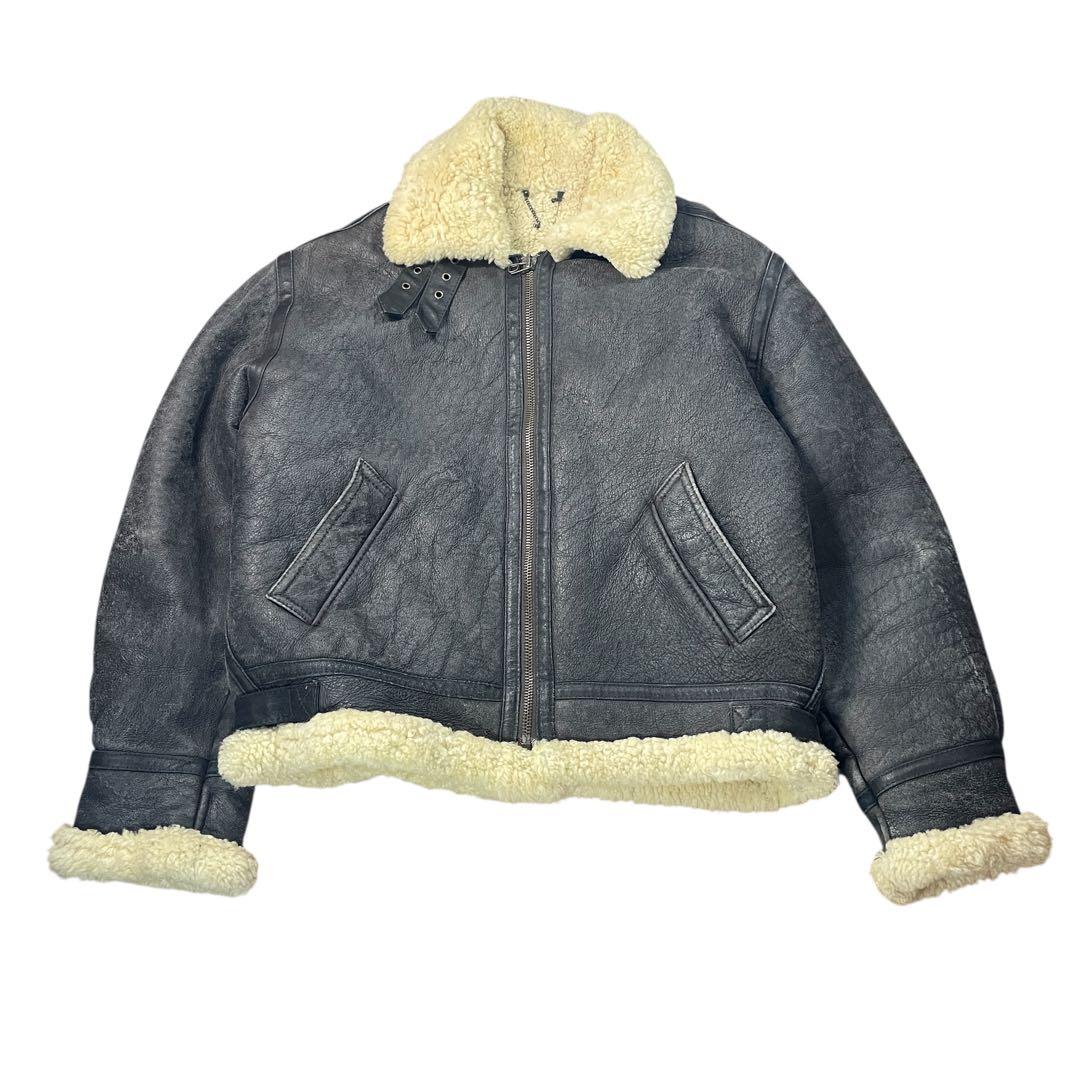 B-3型 ムートンジャケット レザージャケット B3 羊革　90s