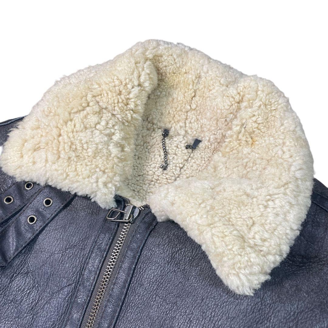 B-3型 ムートンジャケット レザージャケット B3 羊革　90s