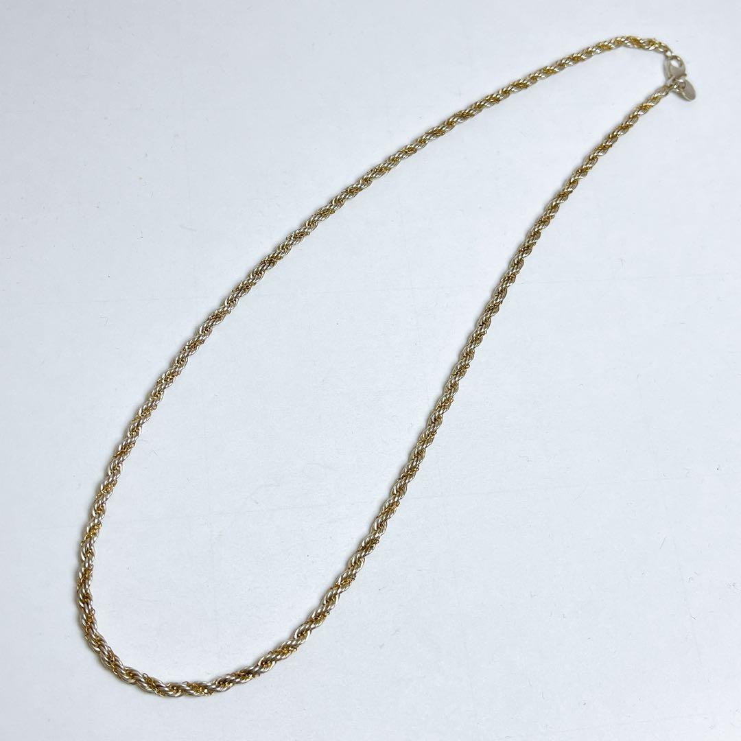 ティファニー　スクリュー　ツイスト　コンビ　ネックレス　925 14K