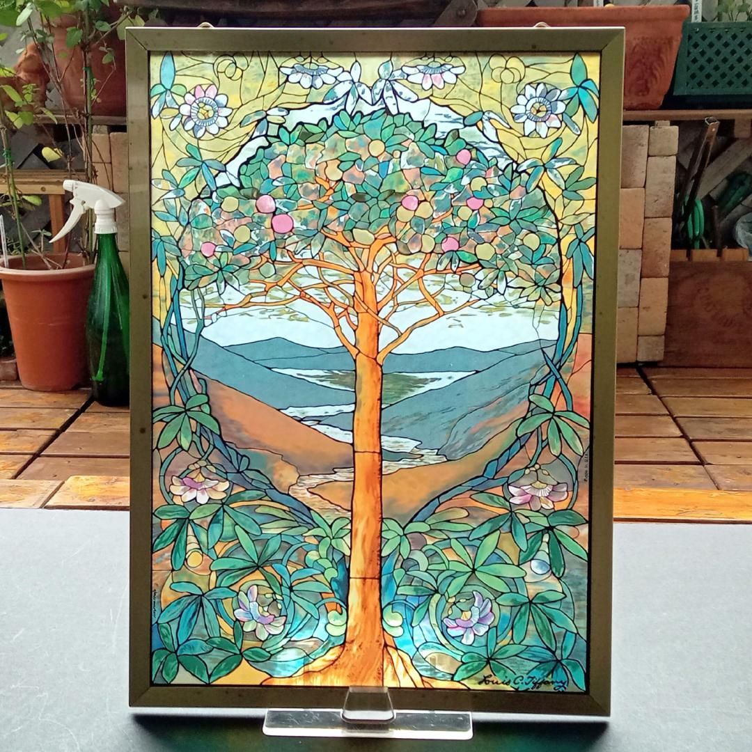 ルイスCティファニー ステンドグラスTree of Lifeグラスマスターズ社b