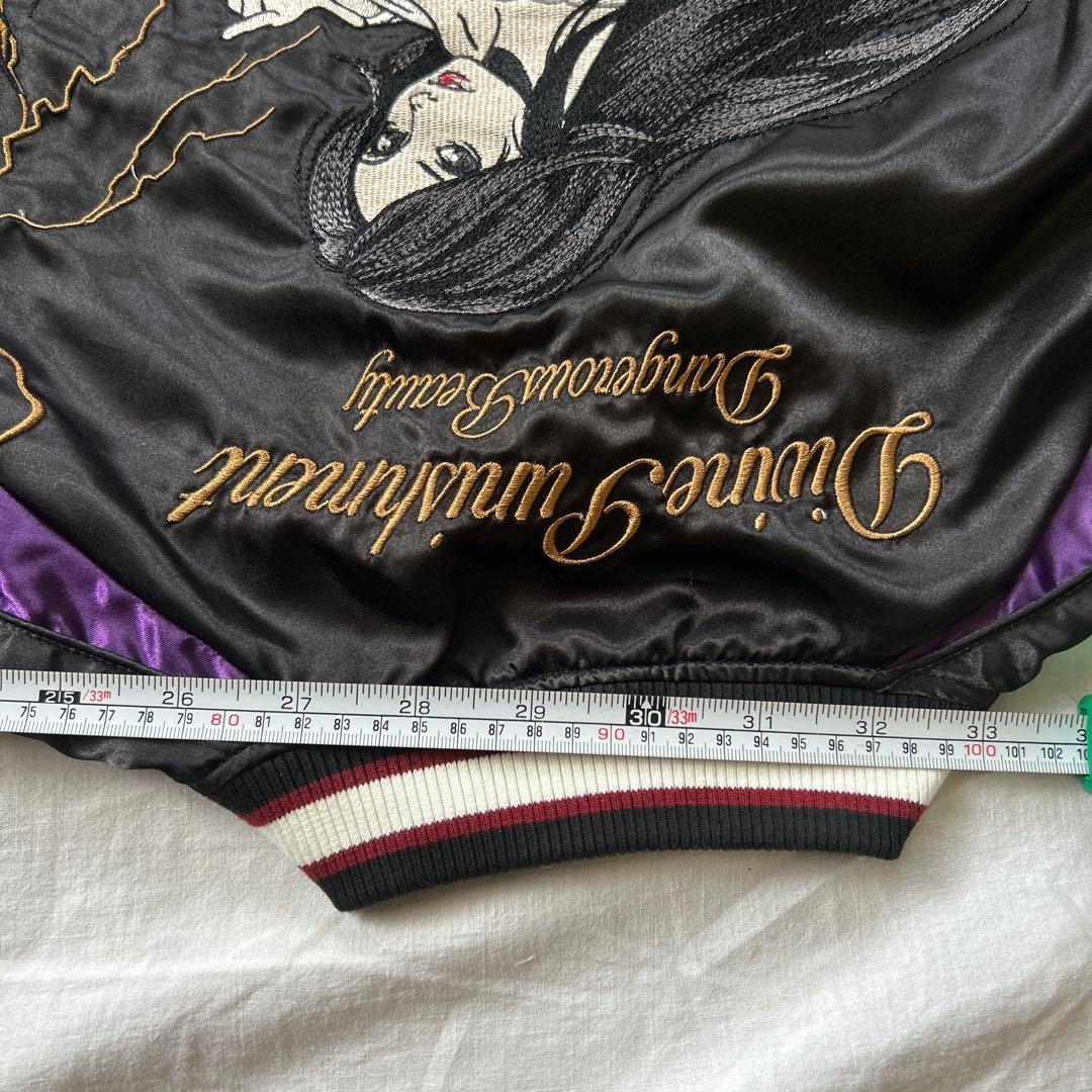 抜刀娘 スカジャン リバーシブル サテンジャケット XL