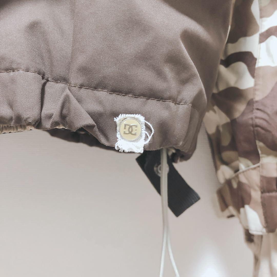 DC　スキージャケット　ボード　ジップアップ　迷彩柄　ポケット　フード　L