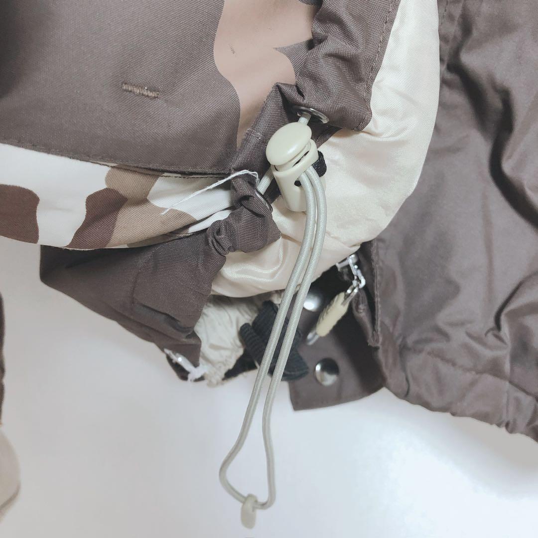 DC　スキージャケット　ボード　ジップアップ　迷彩柄　ポケット　フード　L