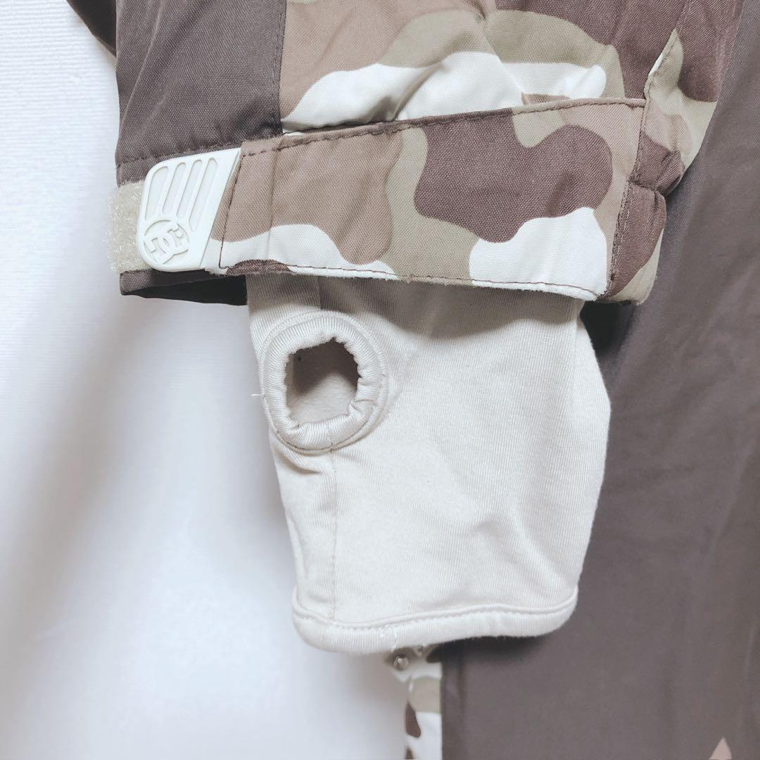 DC　スキージャケット　ボード　ジップアップ　迷彩柄　ポケット　フード　L