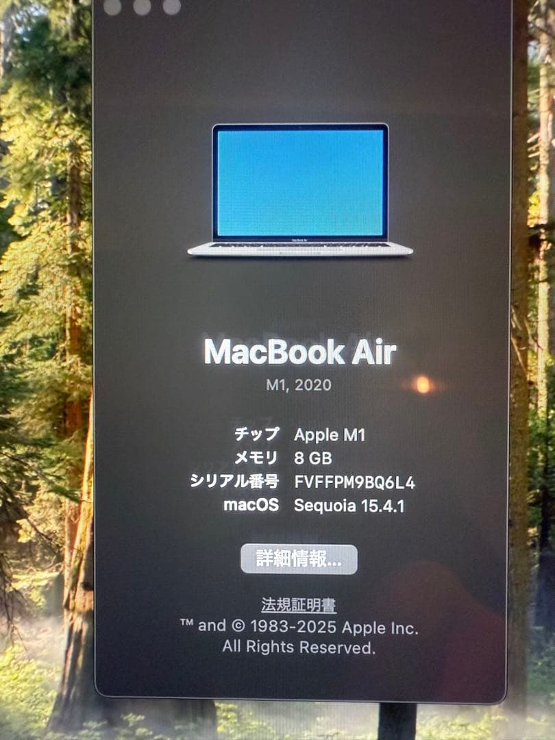Apple MacBookAir M1 2020 8GB256GBスペースグレ