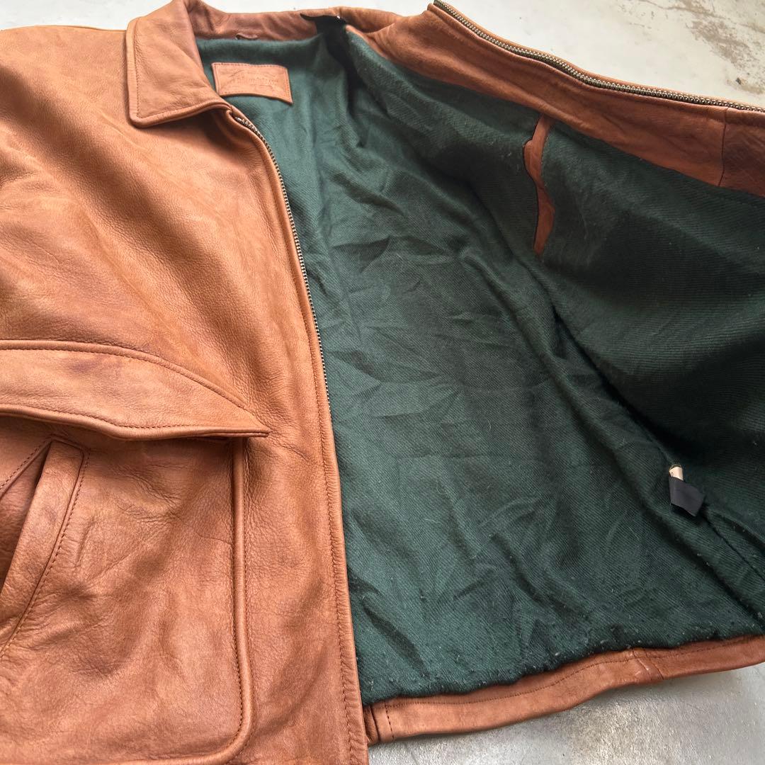 レザージャケット　セントジョンズベイ　ブラウン茶色　本革　ボンバーフライト90s