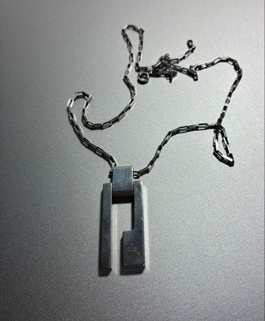 GUCCI グッチ シルバーネックレス チェーンネックレス メンズ