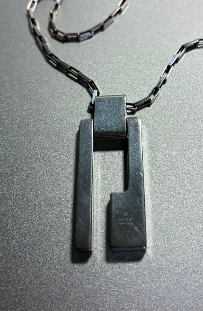 GUCCI グッチ シルバーネックレス チェーンネックレス メンズ