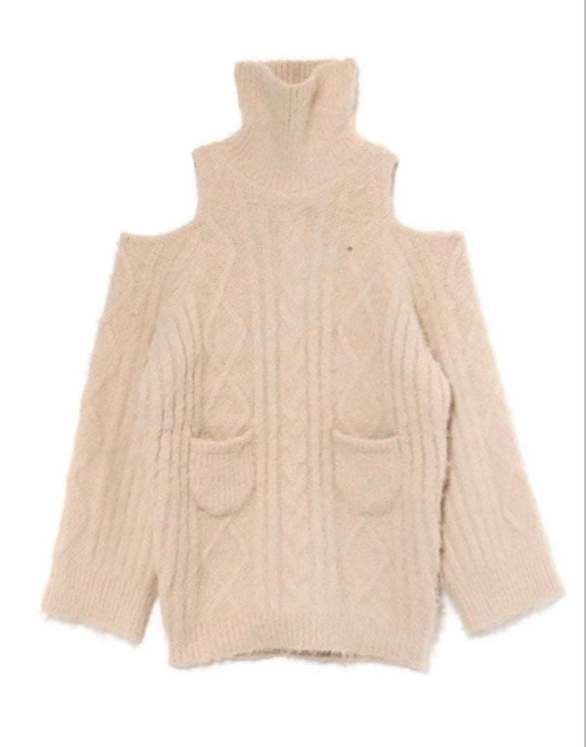 トップス andmary Allyn cable knit dress beige