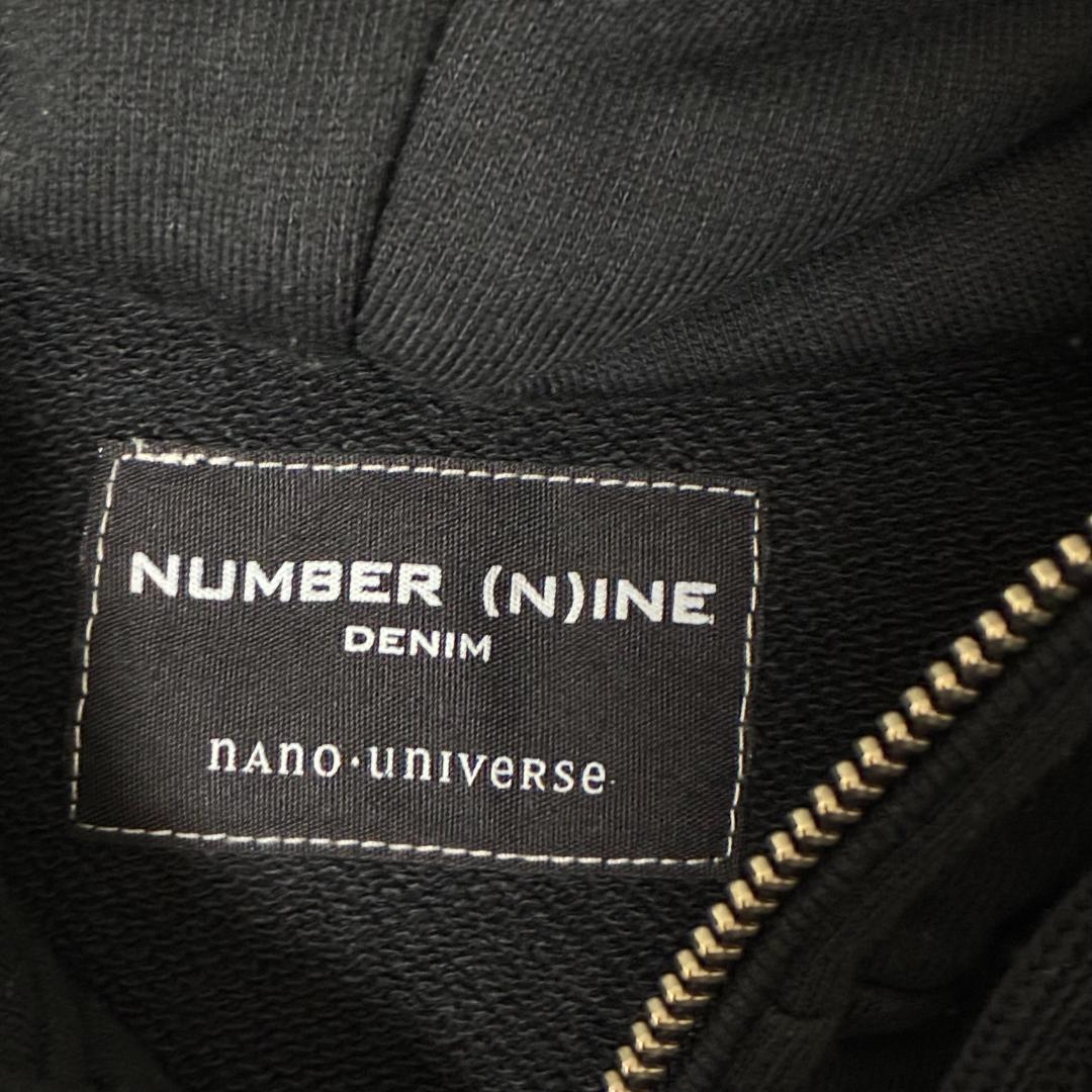 nowナンバーナイン ナノユニバース ジップパーカー フーディ ダブルジッ