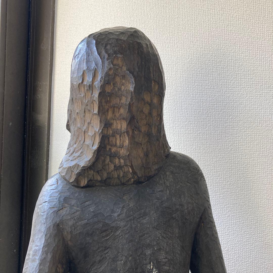 専用木製手彫り女性像 134cm広島引き取り限定