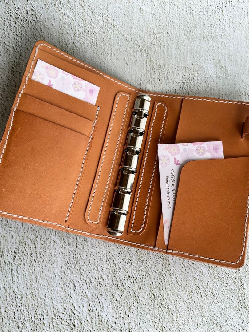 本革 バインダー式手帳 ミニ6サイズ