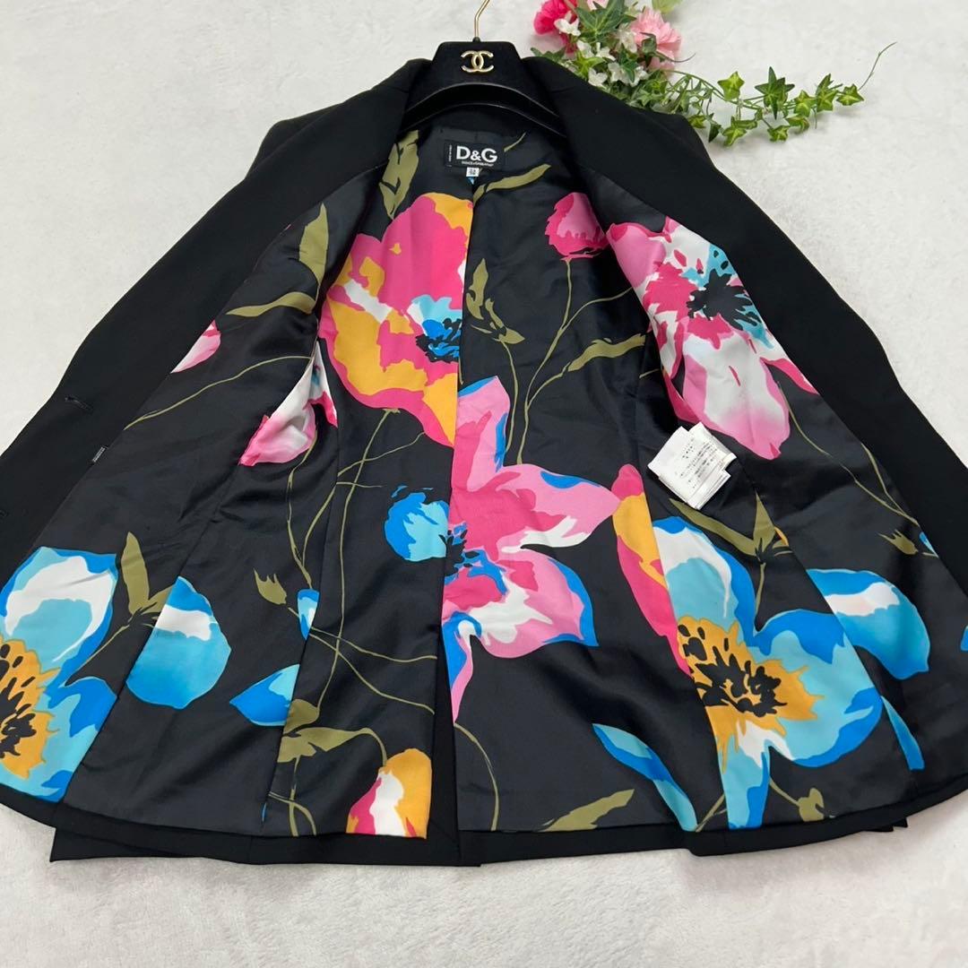 J577 美品 M ドルチェアンドガッバーナ スーツ上下 ブラック レディース