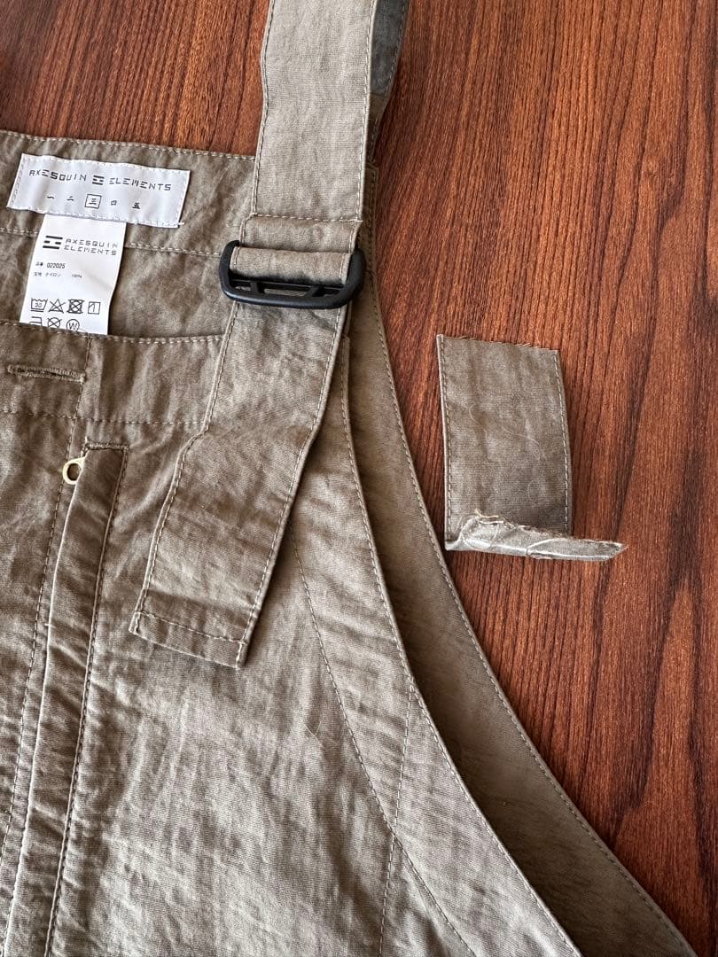 AXESQUIN ELEMENTS タッサーナイロンのオーバーオール（三）