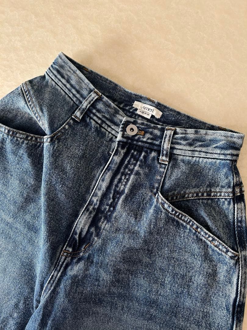 美品★ HEART PATCH DAMAGE DENIM PANTS