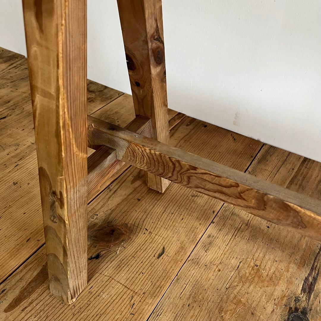 アンティーク 木製 展示台 ベンチ スツール 無垢材 レトロ 無塗装 z802