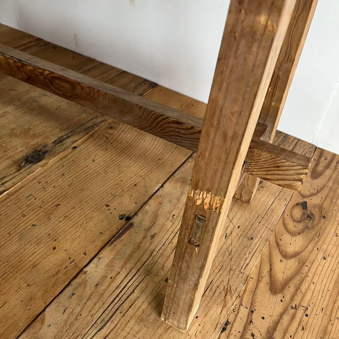 アンティーク 木製 展示台 ベンチ スツール 無垢材 レトロ 無塗装 z802