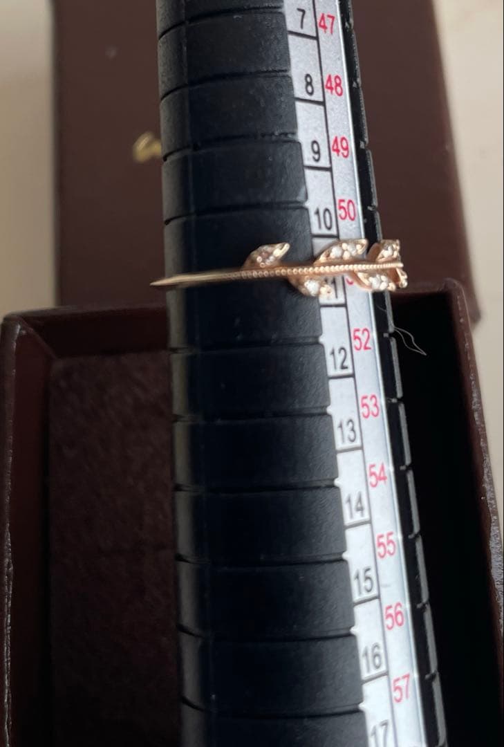 agete アガット　月桂樹　ローレルリーフリング　K10