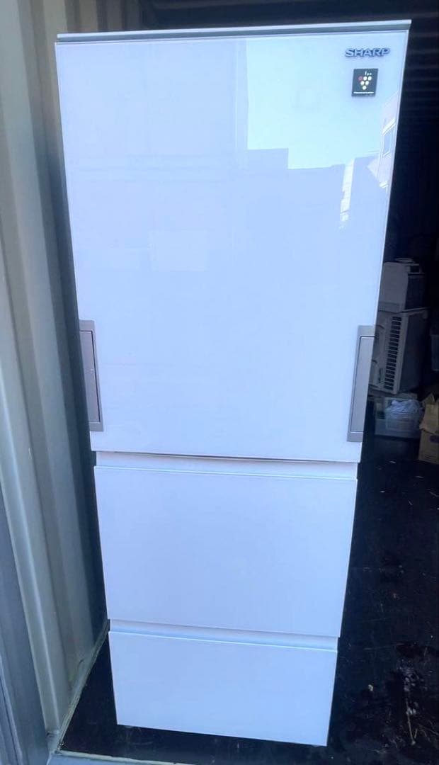 SHARP 冷蔵庫 SJ-GW35J-R 350L 両開き3ドア 2023年製