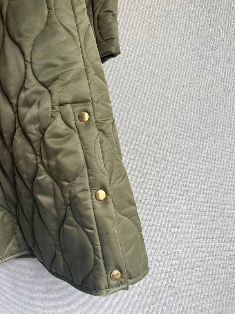 M*O様 トラドィショナルウェザーウェアノーカラーロングジャケット カーキ36サ