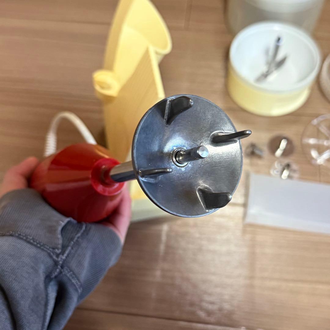 bamix M250 ハンドブレンダー 赤色 付属品付き　スライシー付き