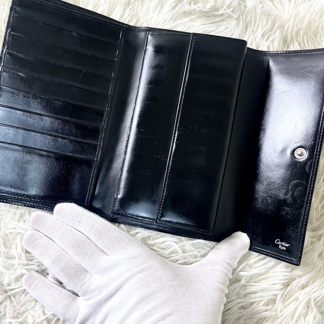 カルティエ　Cartier パンテール　長財布　ブラック　黒　メンズ　レディース