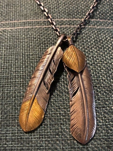 ゴローズ　先金特大フェザー＋上金特大フェザー＋細角チェーンセット