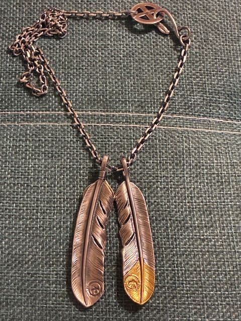 ゴローズ　先金特大フェザー＋上金特大フェザー＋細角チェーンセット